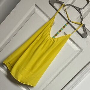 Lipstick Boutique Yellow Camisole with Patterned Strap
